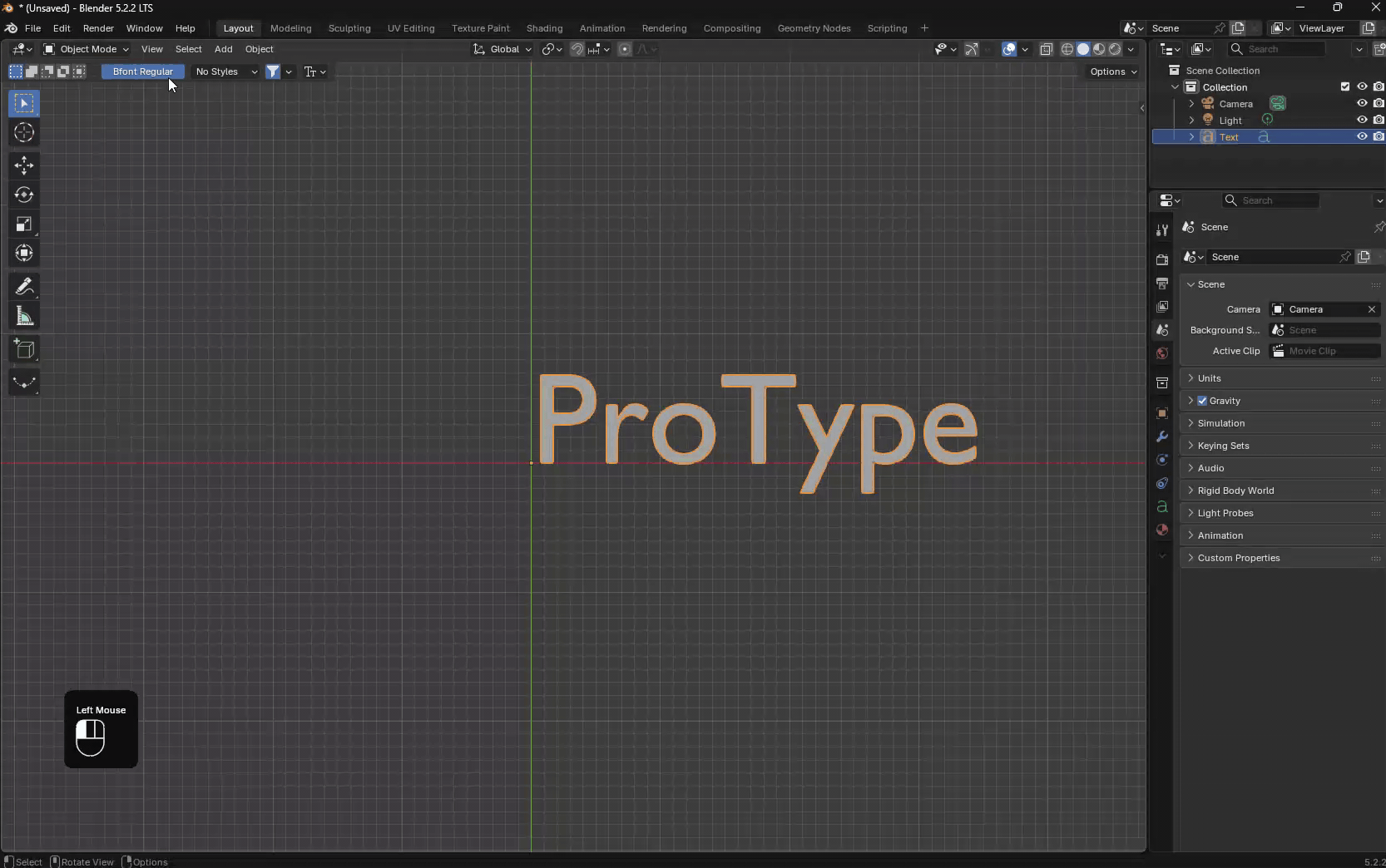 Animated demonstration of browsing and applying fonts in the ProType popup