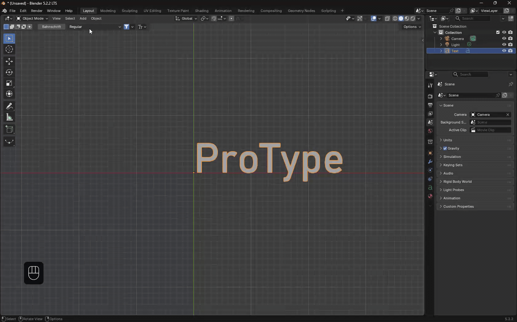 Animated demonstration of choosing a font style from the ProType dropdown